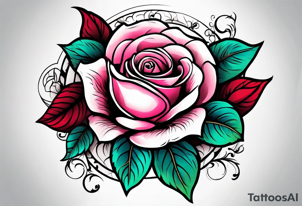 Sexy rose tattoo idea