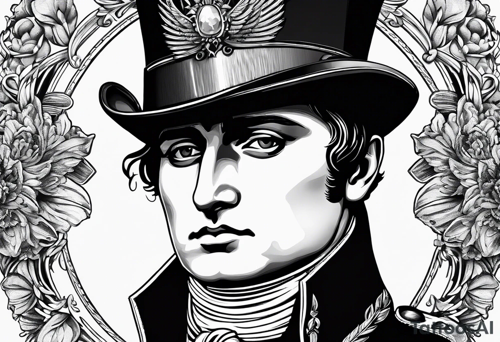 napoleon with hat tattoo idea