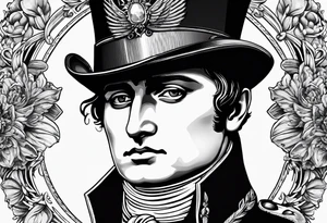 napoleon with hat tattoo idea