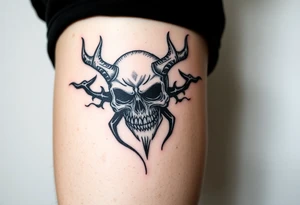 Tribal skulls of the devil tattoo idea