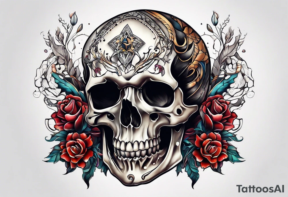 Hands of bones tattoo idea