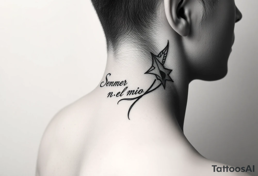 Sempre nel mio cuore
Female neck tattoo (right side) tattoo idea