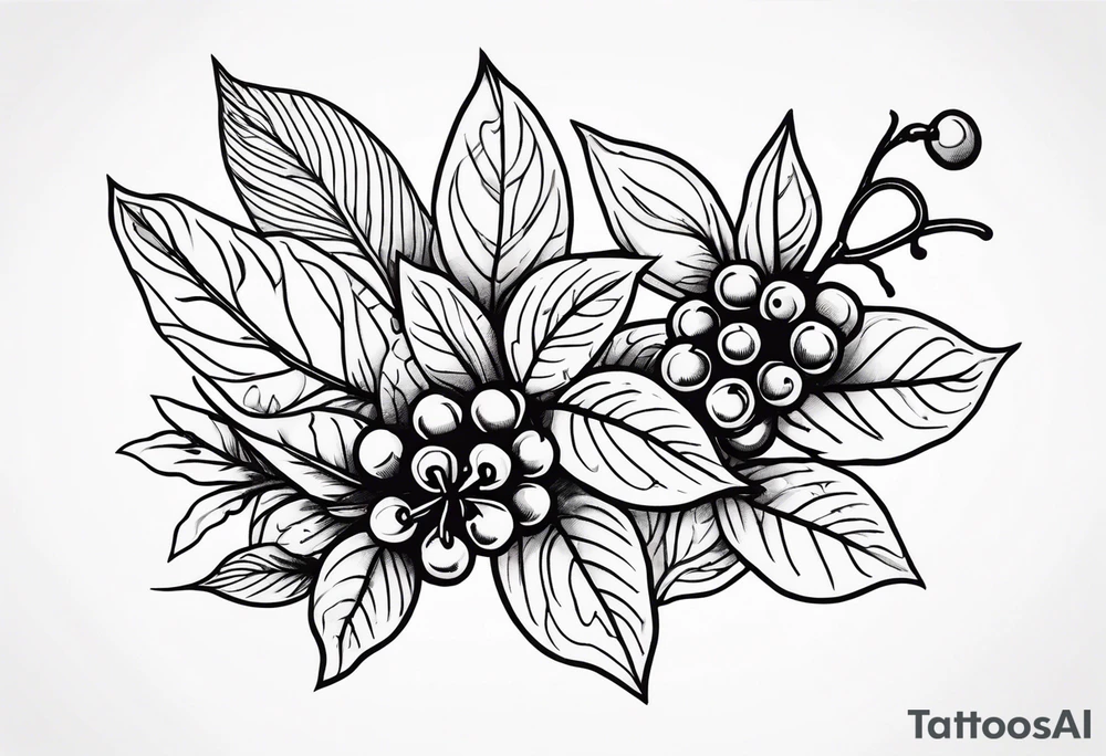 Holly berry birth flower tattoo idea