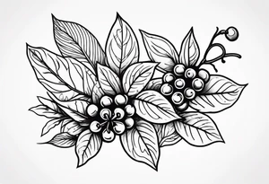 Holly berry birth flower tattoo idea