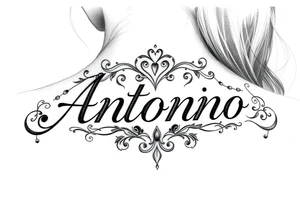 Make me a tattoo design with my husbands name Antonio that shows my love is always and forever tattoo idea