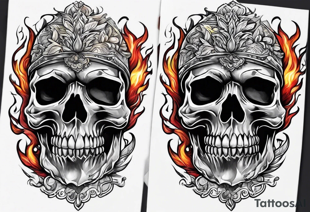 only fire without skull. tattoo idea