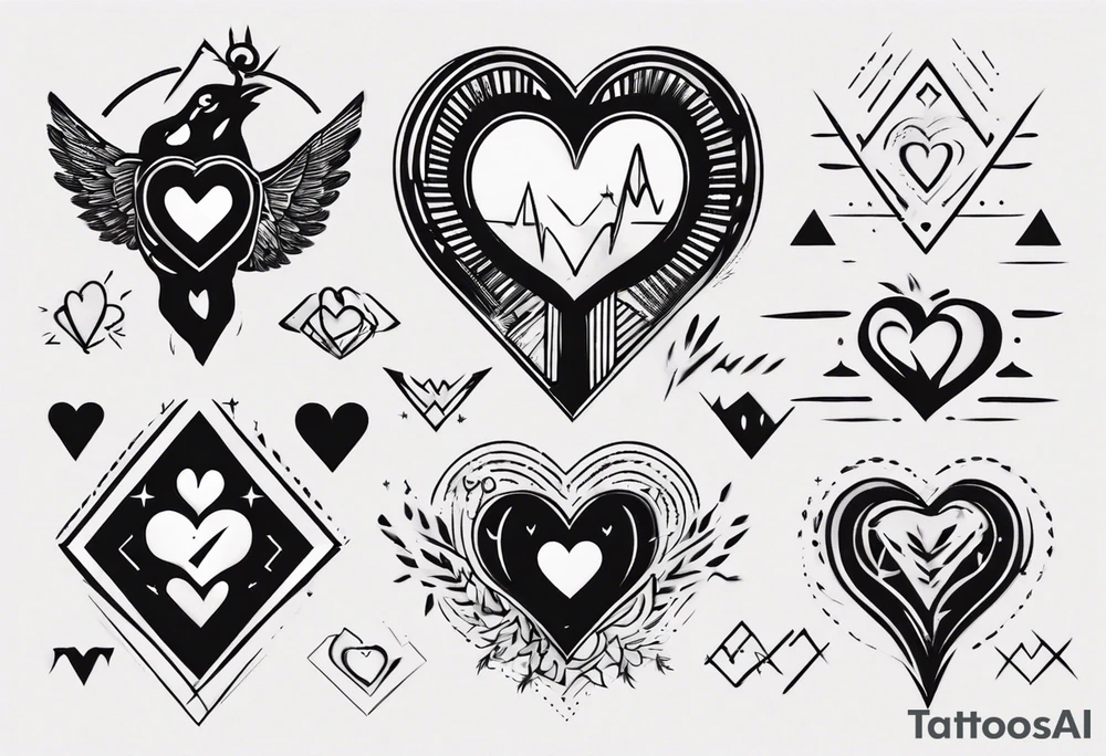 heart signal tattoo idea