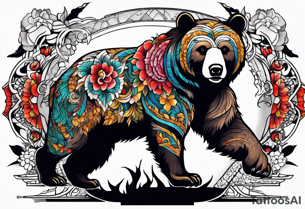 Dancing bear tattoo idea