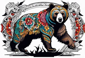 Dancing bear tattoo idea