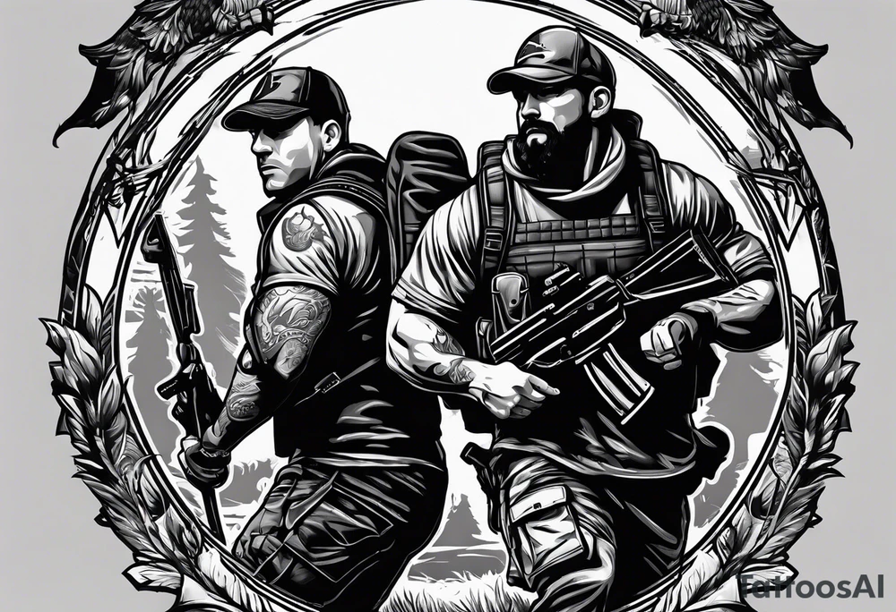 Rucking, brotherhood, shadows, fitness, GrowRuck tattoo idea