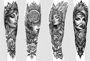 Full leg sleeve tattoo idea