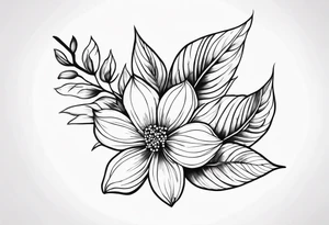ramo de flor cerejera na canela tattoo idea