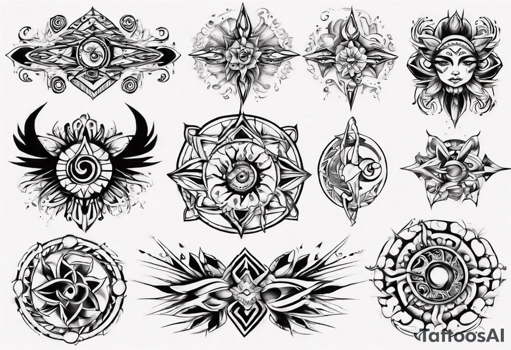 Female tattoo which will wrap around ankle horizontally which is larger in the centre tattoo idea
