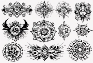 Female tattoo which will wrap around ankle horizontally which is larger in the centre tattoo idea