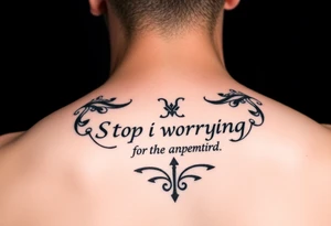 Bible verse 
Lillie 11:27:37
Stop Worrying Mecca 
Mae 12:31:17 tattoo idea