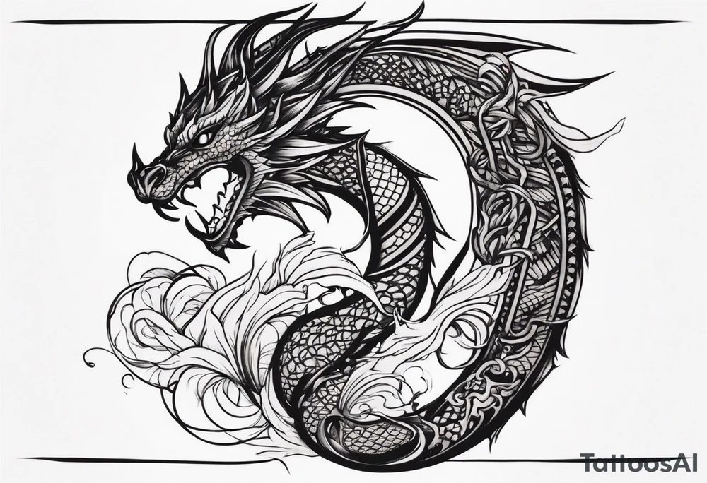 spine tattoo w a dragon tattoo idea