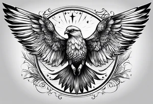 Fliegende weisse Taube tattoo idea