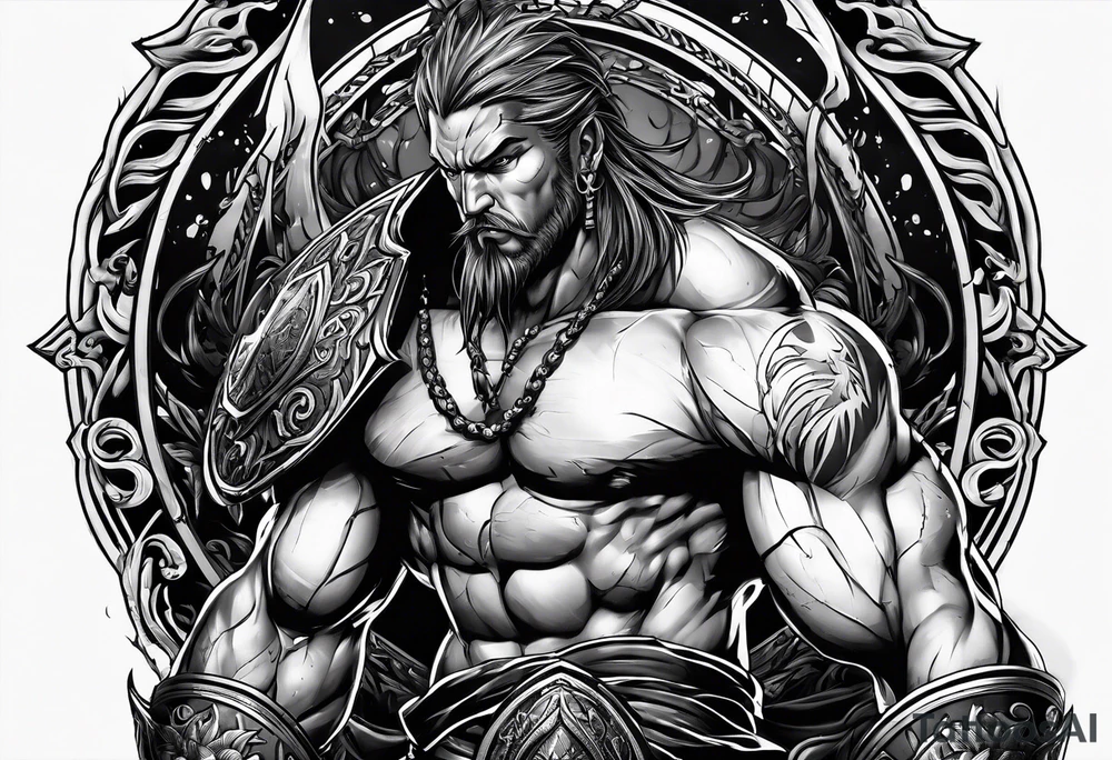 Warrior
Fighting
Bloody tattoo idea