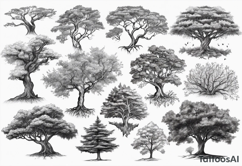 branches tree names dna tattoo idea