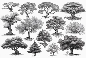 branches tree names dna tattoo idea