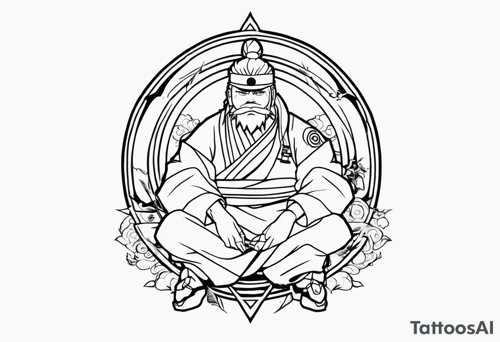 Sage mode jiraiya from the anime naruto tattoo idea