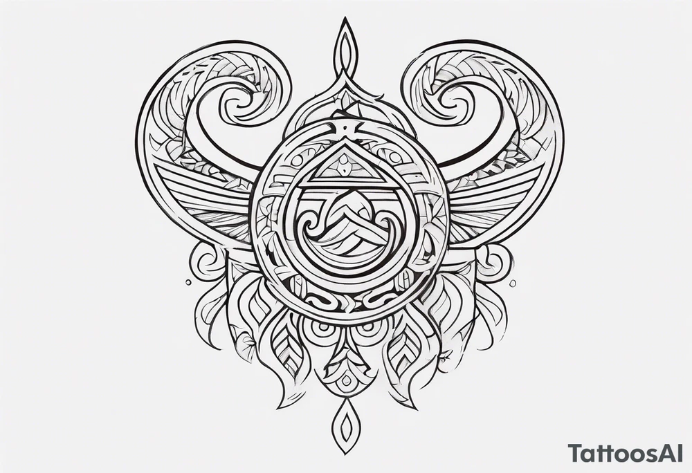 Polynesian hook tattoo tattoo idea