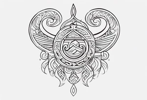 Polynesian hook tattoo tattoo idea