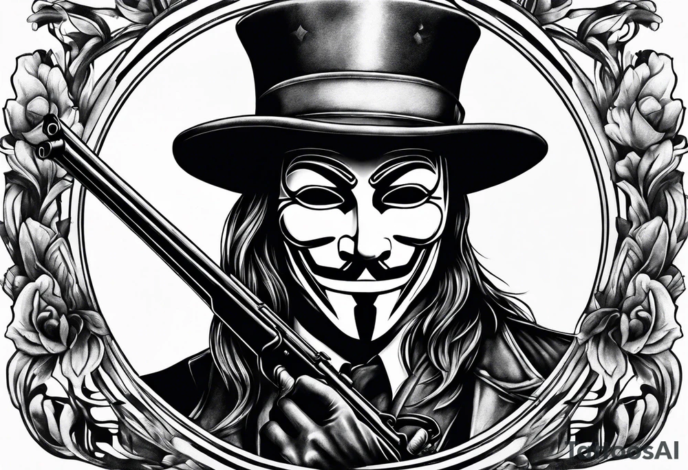 Anonymous with shotgun tattoo idea