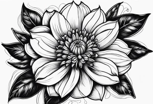 Neotraditional flowers tattoo idea