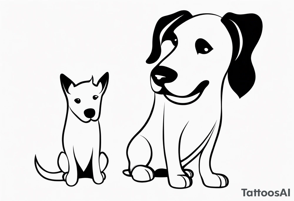 dog love tattoo idea