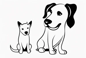 dog love tattoo idea