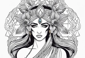 Greek goddess iris tattoo idea