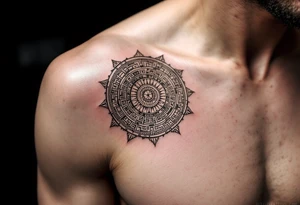 Aztec calendar tattoo idea