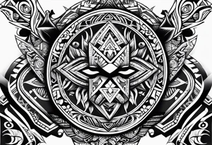 Nigerian tribal tattoo chest tattoo idea