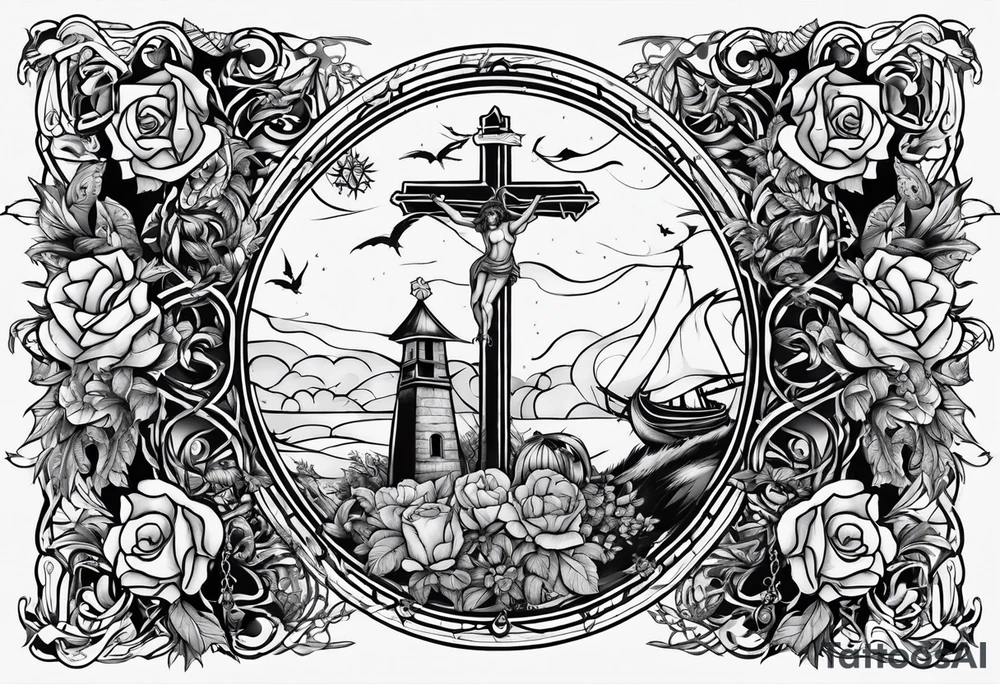 Witchcraft Jesus jail mom farm  cancer zodiac 69 broken blessed lost tattoo idea