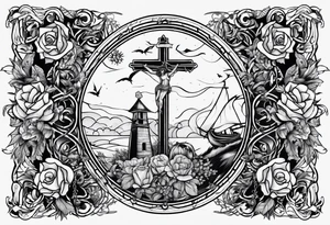 Witchcraft Jesus jail mom farm  cancer zodiac 69 broken blessed lost tattoo idea