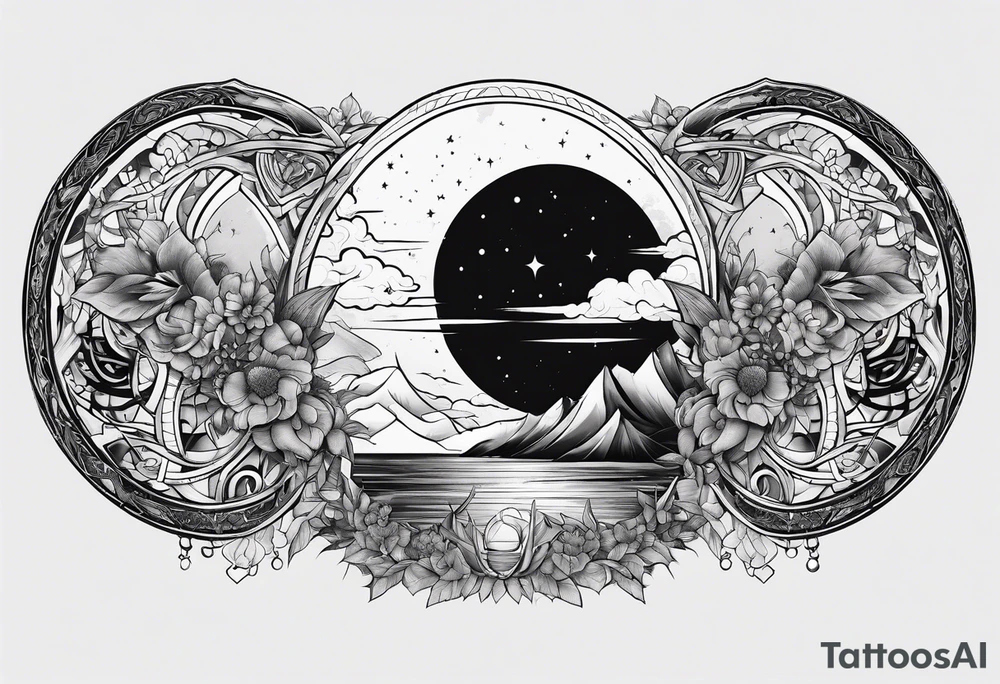 sacred moon tattoo idea
