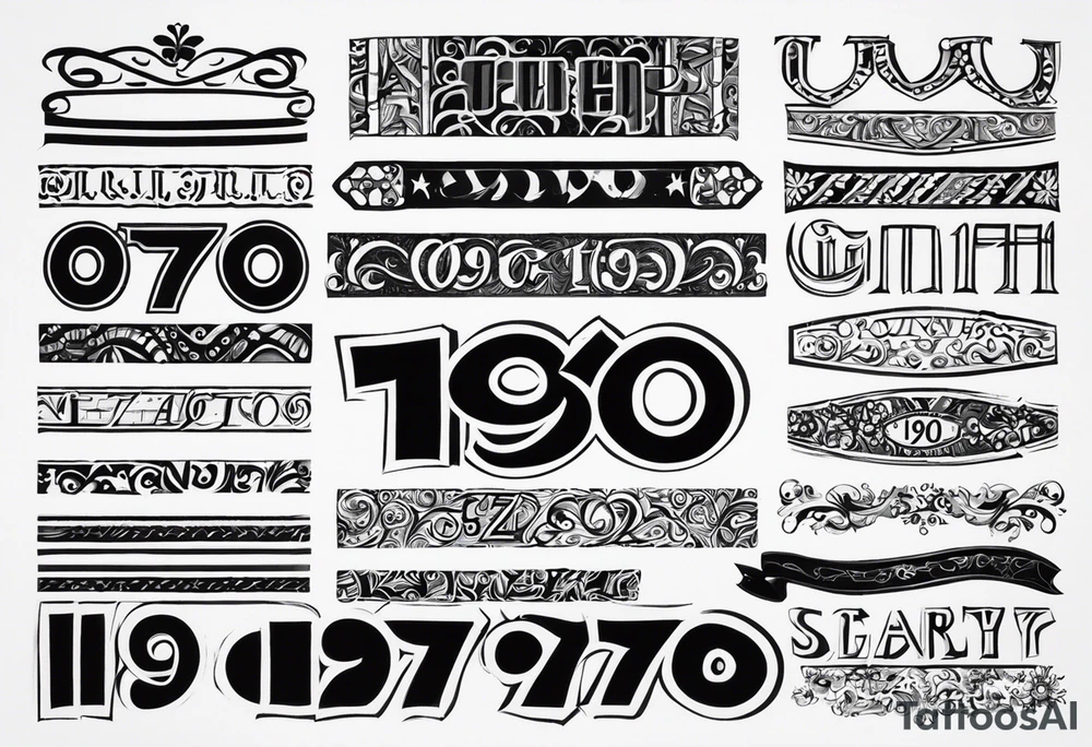 "1970" wrist braclet tattoo tattoo idea