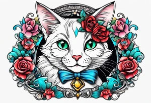 alice in wonderland cat tattoo idea