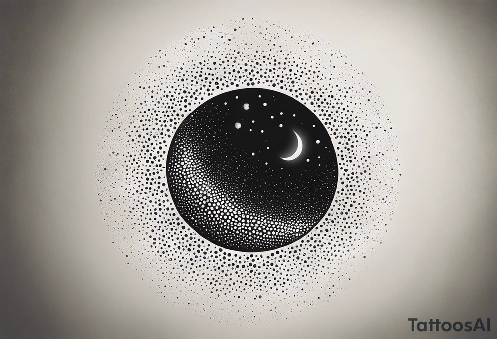 I want the name "Drew" with a space background tattoo idea