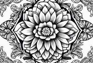 flower sleeve tattoo idea