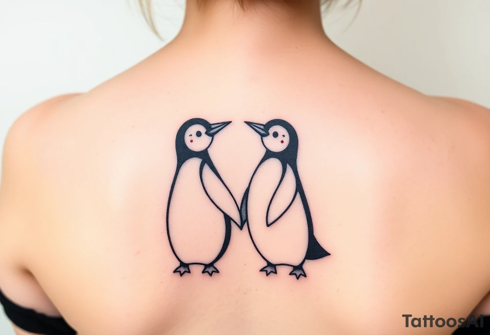 Penguin couples tatto tattoo idea