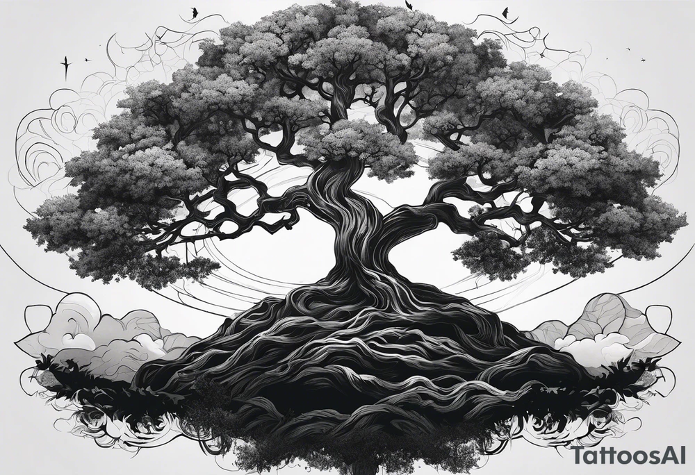This ash tree was the Tree of Life that held Nine Worlds and connected everything in the universe. tattoo idea