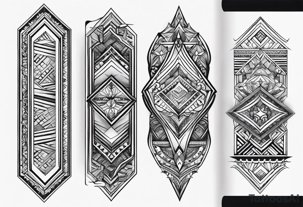 Butt and leg sleeve patterns tattoo idea