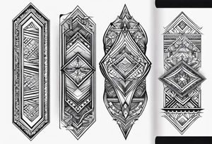 Butt and leg sleeve patterns tattoo idea
