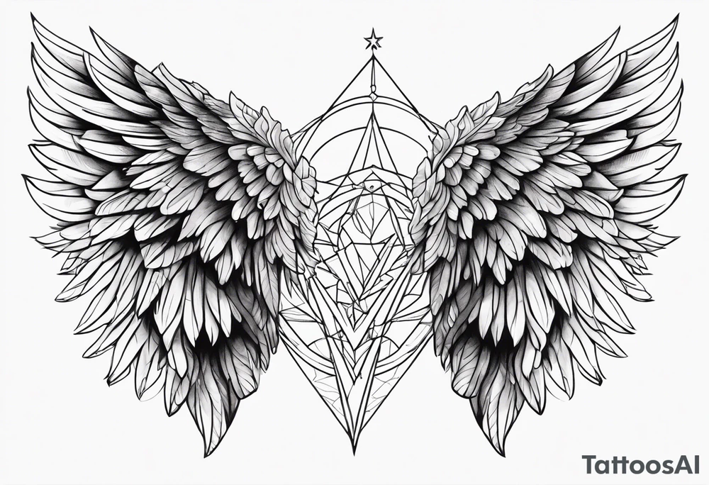 Angel wings tattoo idea