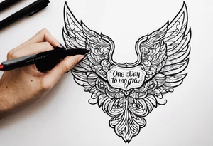 "One day, i am going to grow wings" tattoo idea