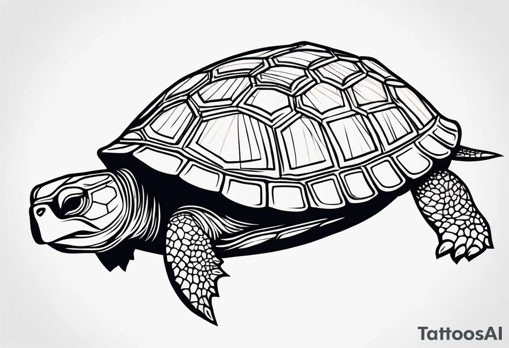 turtle with spiked shell tattoo idea