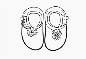baby's foot tattoo idea