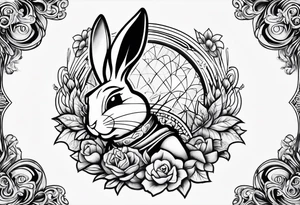 Chicano style bugs bunny tattoo idea